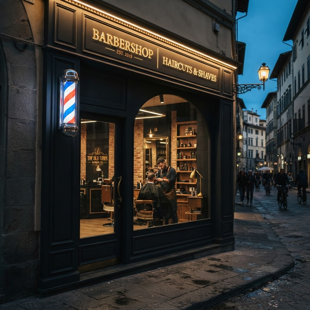 Eingang von Boss Coiffeur – Hofstrasse in Luzern